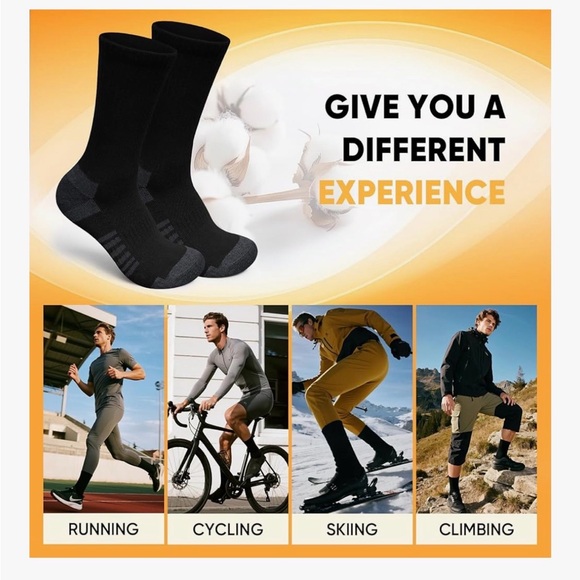 Black Crew Socks - 6 Pack brand new  sizes listed in photos - Picture 8 of 8